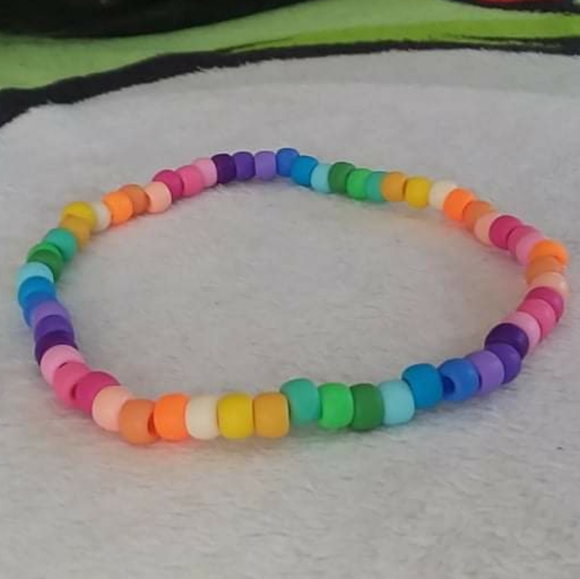 rainbow kandi choker - Picture 1 of 3